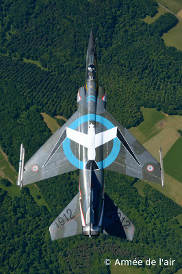 Mirage F1CR - ER 02/033 Savoie, Escadrille SAL 6 "Mouette du Rhin" en extrados de dessus - 100eme anniversaire