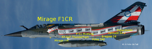 Mirage F1CR and previous ER 2/33 SAL 6 aircraft