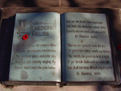 WW1 remembrance flanders book