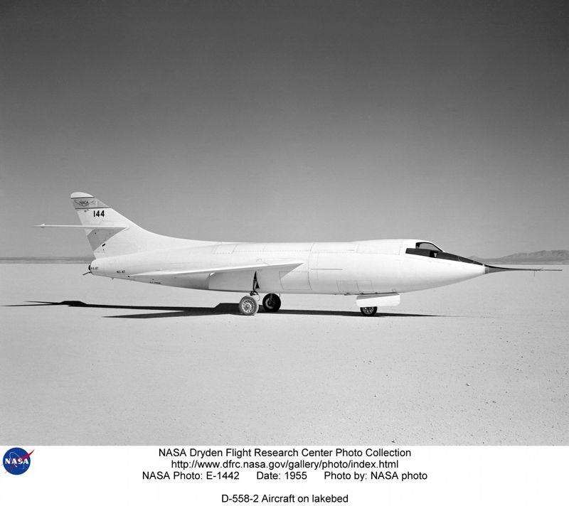 D-558-II airplane on Rogers lakebed