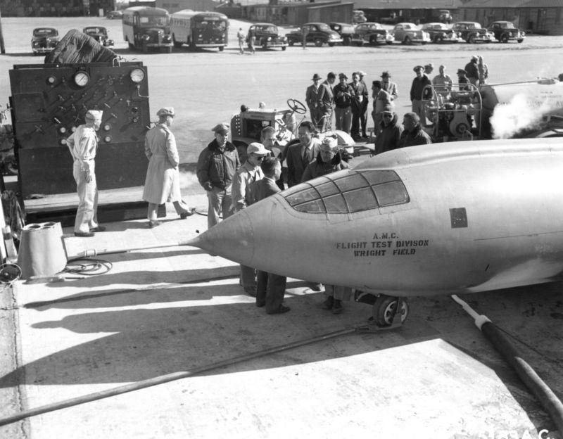 Supersonic aircraft X-1 pre-flight inspection